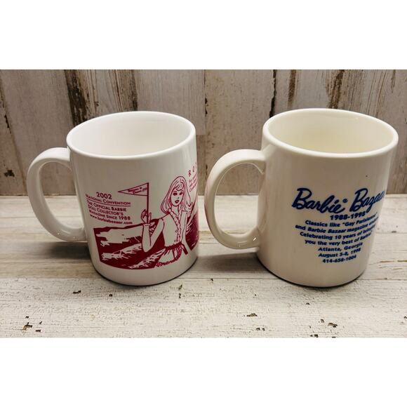 Lot of Vintage Barbie Bazaar Coffee Tea Mugs EUC - Picture 2 of 4